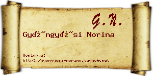 Gyöngyösi Norina névjegykártya